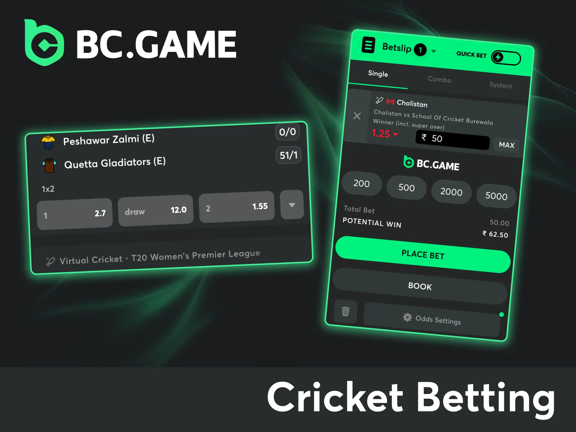 Open Hash game today, explore cricket betting options, and enjoy competitive BC Game odds.