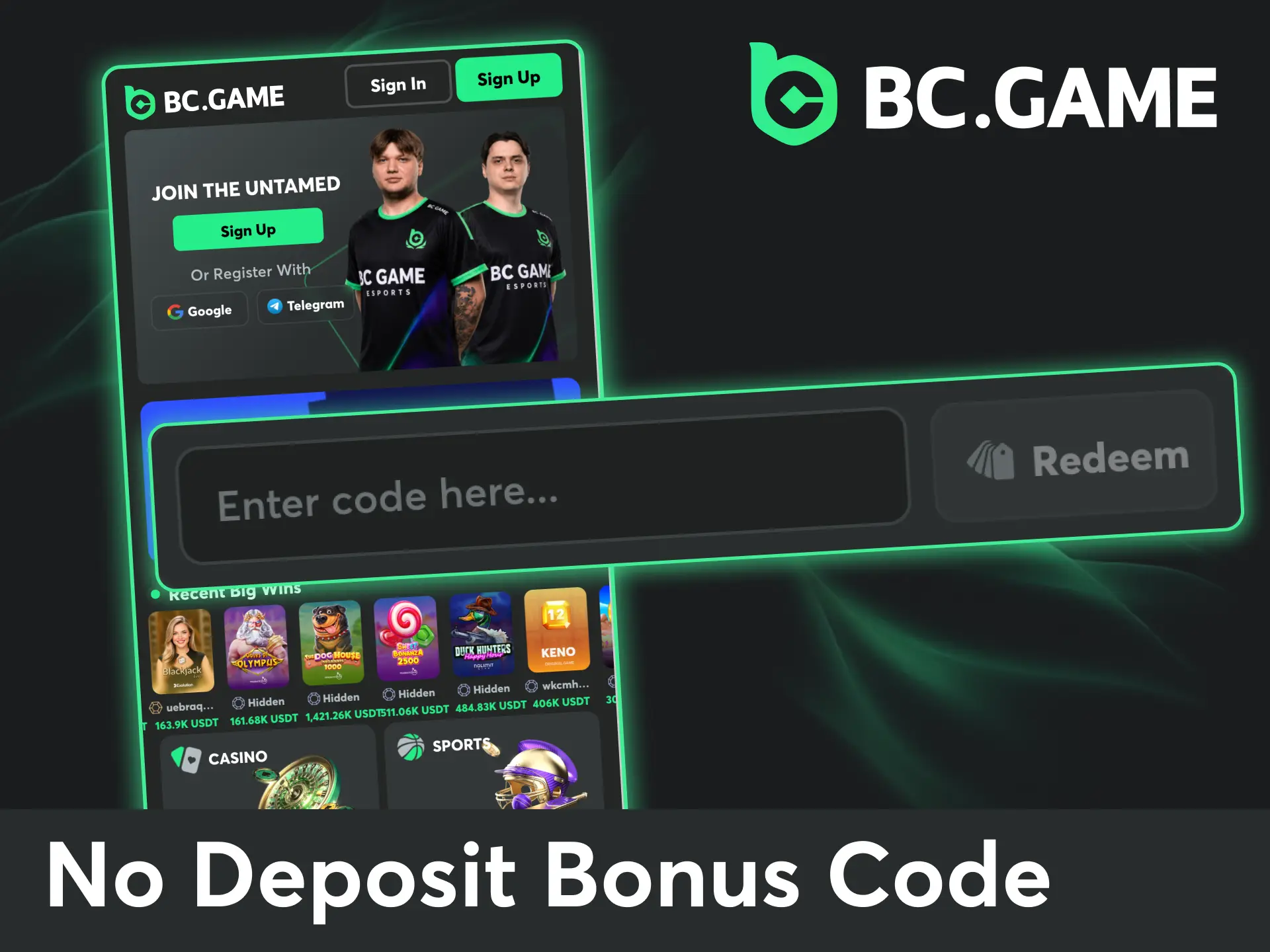 Register at BC Game, check active short term bonus campaigns, and start your game.